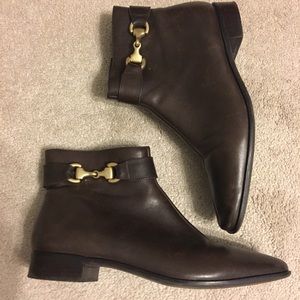 Flat Ankle Boot w/ Brass Buckle